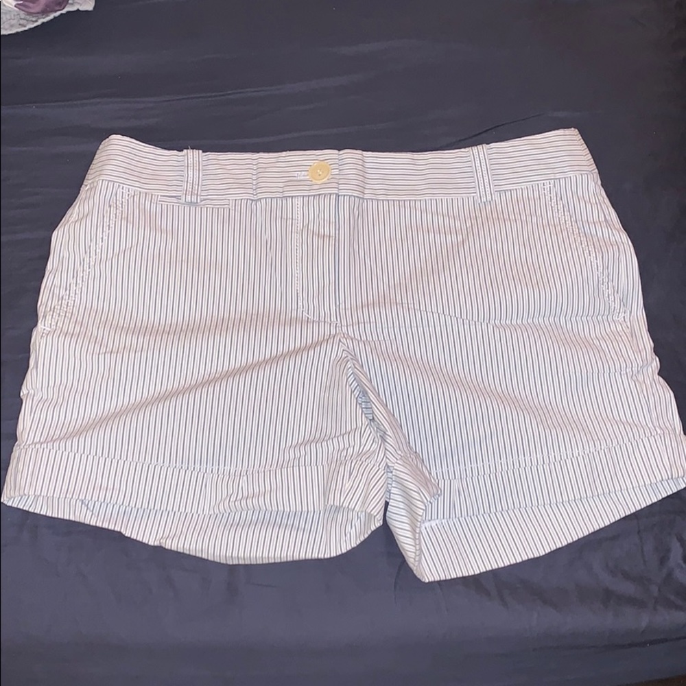 Jcrew size 10 city fit short. Blue/white stripe